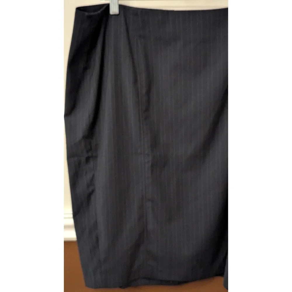 Lane‎ Bryant Womens 18 Black Pinstripe Career Business Pencil Skirt